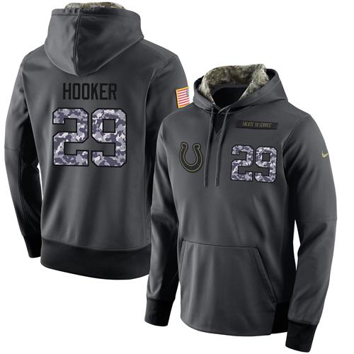 NFL Men's Nike Indianapolis Colts #29 Malik Hooker Stitched Black Anthracite Salute to Service Player Performance Hoodie